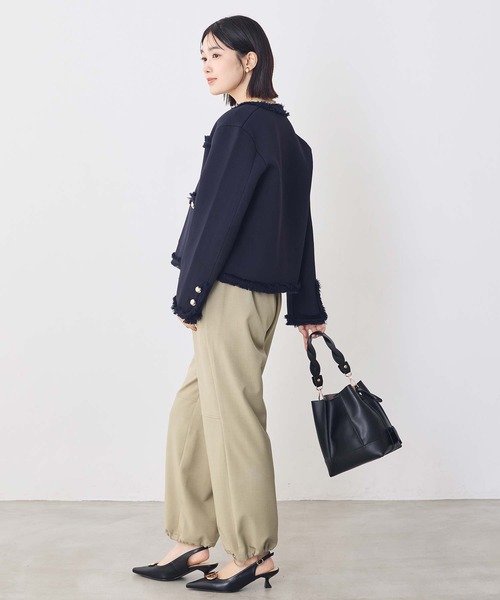 Gready Brilliant(グレディブリリアン)の「ツイル裾ドロストジョガーパンツ(その他パンツ・レディース・グレイッシュベージュ/ライトカーキ・FREE)」の17枚目の写真