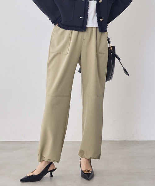 Gready Brilliant(グレディブリリアン)の「ツイル裾ドロストジョガーパンツ(その他パンツ・レディース・グレイッシュベージュ/ライトカーキ・FREE)」の20枚目の写真