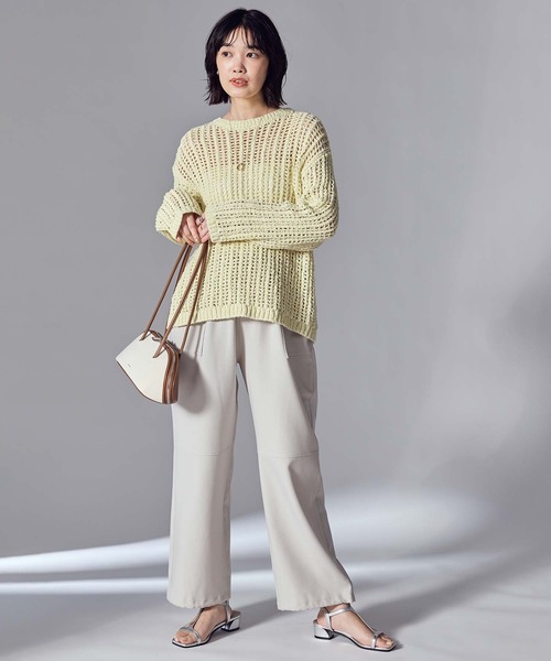 Gready Brilliant(グレディブリリアン)の「ツイル裾ドロストジョガーパンツ(その他パンツ・レディース・グレイッシュベージュ/ライトカーキ・FREE)」の3枚目の写真