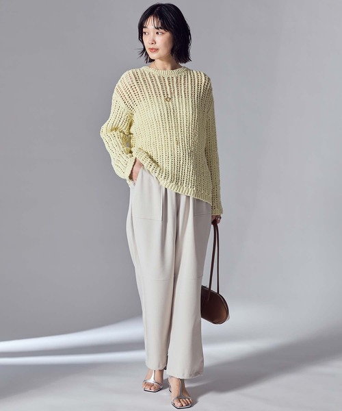 Gready Brilliant(グレディブリリアン)の「ツイル裾ドロストジョガーパンツ(その他パンツ・レディース・グレイッシュベージュ/ライトカーキ・FREE)」の6枚目の写真