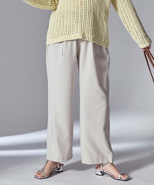 Gready Brilliant(グレディブリリアン)の「ツイル裾ドロストジョガーパンツ(その他パンツ・レディース・グレイッシュベージュ/ライトカーキ・FREE)」の7枚目の写真