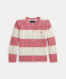 POLO RALPH LAUREN CHILDRENSWEAR（ポロ ラルフ ローレン チルドレンズウェア）の「ストライプド ケーブル コットン カーディガン（カーディガン/ボレロ）」
