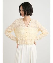 MIESROHE | シャーリングVネックカーデ(ニット/セーター)