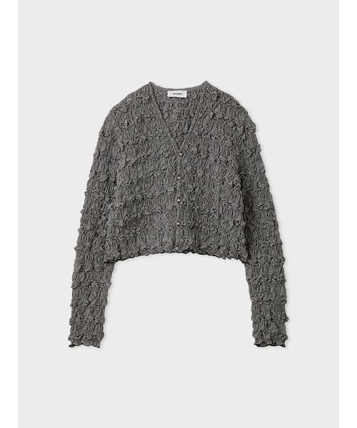 MIESROHE（ミースロエ）の「シャーリングVネックカーデ（ニット/セーター・レディース・イエロー/マルチ/ホワイト・F）」の11枚目の写真