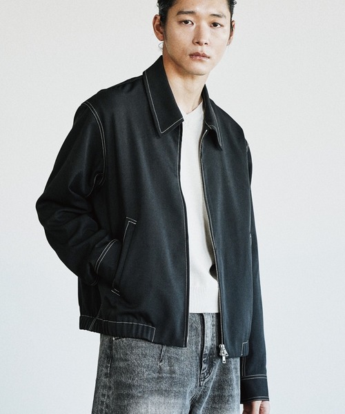 ジャケット・アウター WYM TWILL STITCH LINE SHORT BLOUSON TWILL STITCH LINE SHORT BLOUSON（ブルゾン）｜WYM LIDNM（ウィム