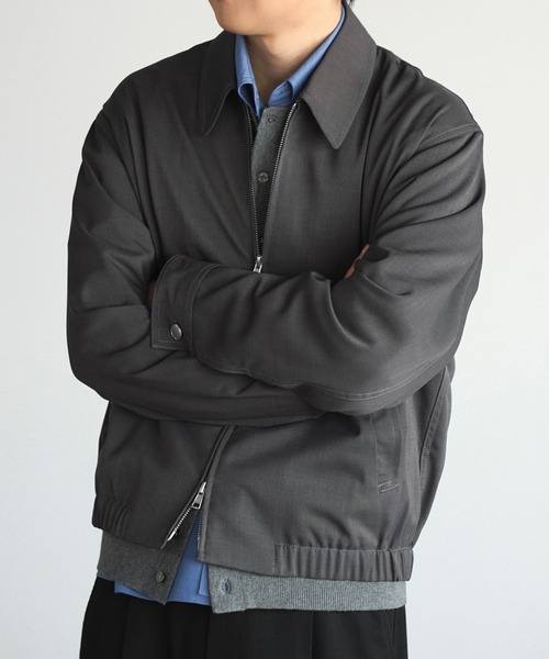 WYM LIDNM（ウィム バイ リドム）の「TWILL STITCH LINE SHORT BLOUSON（ブルゾン・メンズ・チャコール/ブラック・L/M/S）」の21枚目の写真