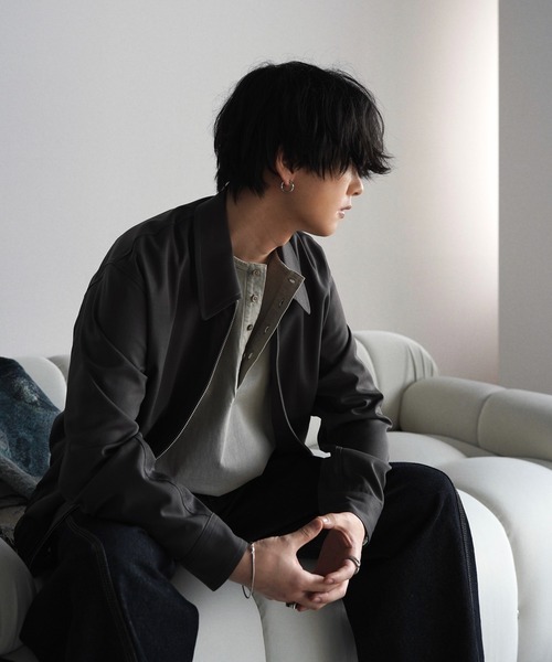 WYM LIDNM（ウィム バイ リドム）の「TWILL STITCH LINE SHORT BLOUSON（ブルゾン・メンズ・チャコール/ブラック・L/M/S）」の22枚目の写真