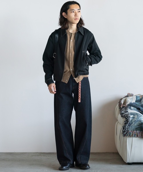 WYM LIDNM（ウィム バイ リドム）の「TWILL STITCH LINE SHORT BLOUSON（ブルゾン・メンズ・チャコール/ブラック・L/M/S）」の15枚目の写真