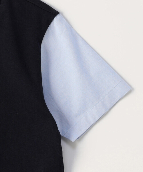 COMME CA ISM（コムサイズム）の「フェイクレイヤード 半袖シャツ(100-130cm)（シャツ/ブラウス・キッズ・ネイビー系・110cm/130cm/100cm/120cm）」の6枚目の写真