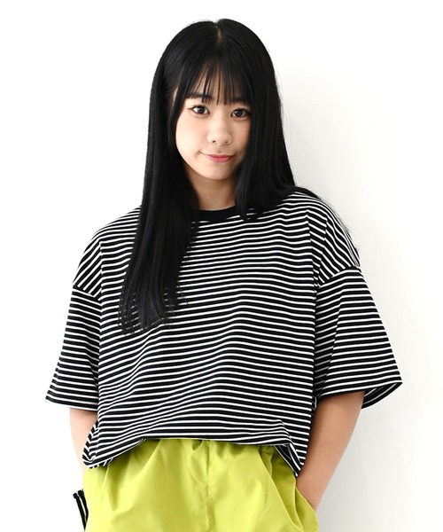 GENERATOR（ジェネレーター）の「GENERATOR/ジェネレーター ボーダーTシャツ（Tシャツ/カットソー・レディース・ホワイト/ブラック・F）」の2枚目の写真