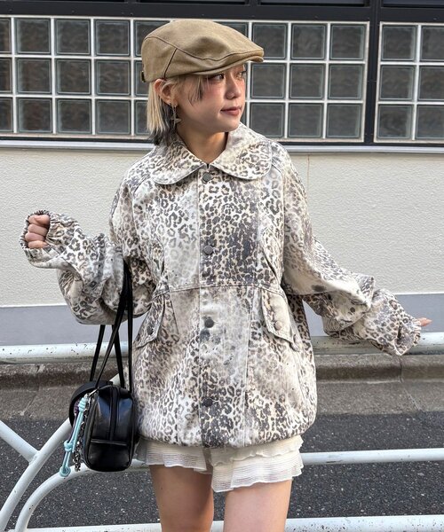 CIAOPANIC(チャオパニック)の「【ANTI WARP /アンチワープ】ヴィンテージディティールブルゾン(デニムジャケット・レディース・ブラウン/インディゴブルー・FREE)」の3枚目の写真