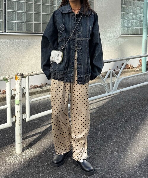 CIAOPANIC(チャオパニック)の「【ANTI WARP /アンチワープ】ヴィンテージディティールブルゾン(デニムジャケット・レディース・ブラウン/インディゴブルー・FREE)」の16枚目の写真