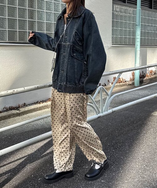 CIAOPANIC(チャオパニック)の「【ANTI WARP /アンチワープ】ヴィンテージディティールブルゾン(デニムジャケット・レディース・ブラウン/インディゴブルー・FREE)」の17枚目の写真