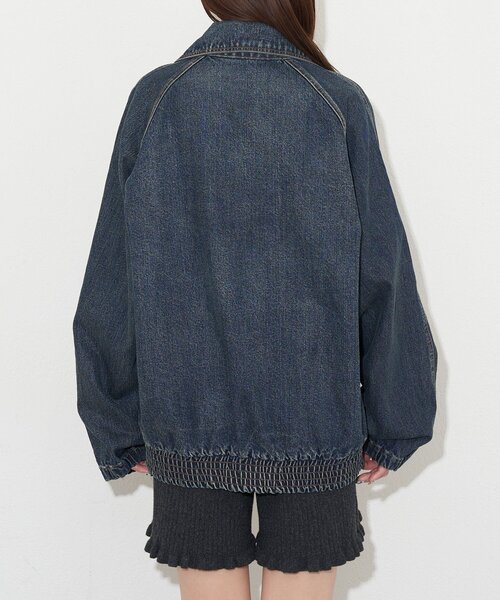 CIAOPANIC（チャオパニック）の「【ANTI WARP /アンチワープ】ヴィンテージディティールブルゾン（デニムジャケット・レディース・ブラウン/インディゴブルー・FREE）」の15枚目の写真