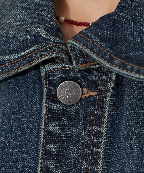 CIAOPANIC（チャオパニック）の「【ANTI WARP /アンチワープ】ヴィンテージディティールブルゾン（デニムジャケット・レディース・ブラウン/インディゴブルー・FREE）」の17枚目の写真