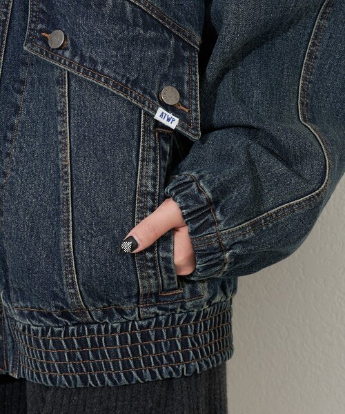 CIAOPANIC（チャオパニック）の「【ANTI WARP /アンチワープ】ヴィンテージディティールブルゾン（デニムジャケット・レディース・ブラウン/インディゴブルー・FREE）」の19枚目の写真