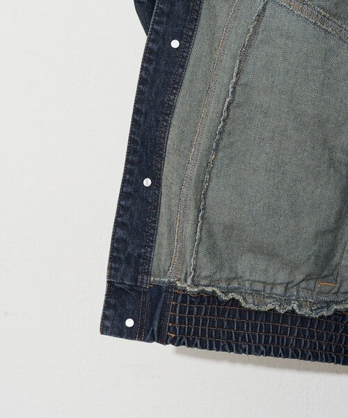 CIAOPANIC（チャオパニック）の「【ANTI WARP /アンチワープ】ヴィンテージディティールブルゾン（デニムジャケット・レディース・ブラウン/インディゴブルー・FREE）」の21枚目の写真