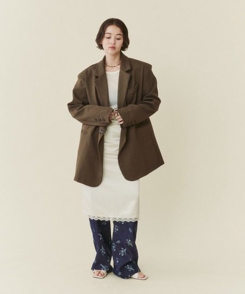 FUULLY STUDIO（フーリィーステューディオ）の「サテンレースミディスカート（スカート・レディース・ブラック/アイボリー・FREE）」の7枚目の写真