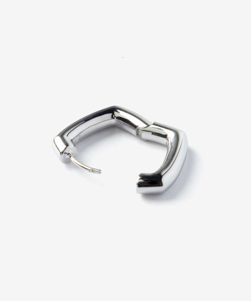 TOM WOOD（トムウッド）の「TOM WOOD Frame Hoops Medium トムウッド フレーム フープ ミディアム シルバー ピアス（ピアス（両耳用）・レディース・シルバー・FREE）」の2枚目の写真