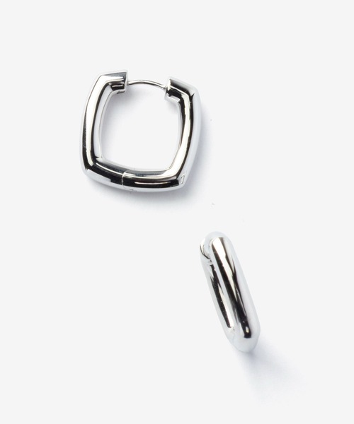 TOM WOOD（トムウッド）の「TOM WOOD Frame Hoops Medium トムウッド フレーム フープ ミディアム シルバー ピアス（ピアス（両耳用）・レディース・シルバー・FREE）」の9枚目の写真