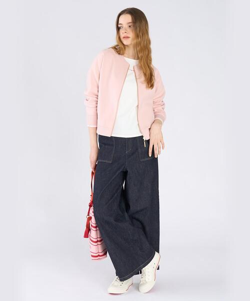 To b. by agnes b.(トゥービーバイアニエスベー)の「カラー ロゴ 刺繍 長袖 Tシャツ(Tシャツ/カットソー・レディース・ホワイト系その他・38/40)」の6枚目の写真