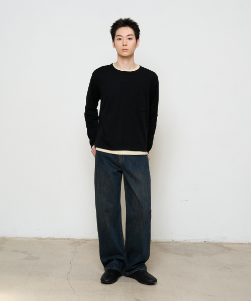 BEGIN202（ビギン202）の「ラフウェーブワイドデニムパンツ[ヴィンテージディープブルー]（デニムパンツ・メンズ・その他・3/1/2/0）」の2枚目の写真
