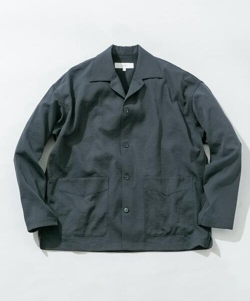 URBAN RESEARCH ROSSO MEN(アーバンリサーチロッソメン)の「『セットアップ対応』『防シワ/速乾』ドライイージーシャツジャケット(その他アウター・メンズ・ネイビー/チャコールグレー/ブラック/ベージュ系その他・LARGE/MEDIUM)」の4枚目の写真