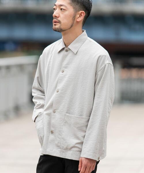 URBAN RESEARCH ROSSO MEN（アーバンリサーチロッソメン）の「『セットアップ対応』『防シワ/速乾』ドライイージーシャツジャケット（その他アウター・メンズ・ネイビー/チャコールグレー/ブラック/ベージュ系その他・LARGE/MEDIUM）」の6枚目の写真