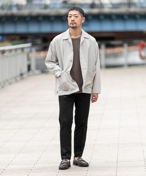 URBAN RESEARCH ROSSO MEN（アーバンリサーチロッソメン）の「『セットアップ対応』『防シワ/速乾』ドライイージーシャツジャケット（その他アウター・メンズ・ネイビー/チャコールグレー/ブラック/ベージュ系その他・LARGE/MEDIUM）」の8枚目の写真