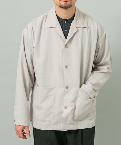 URBAN RESEARCH ROSSO MEN（アーバンリサーチロッソメン）の「『セットアップ対応』『防シワ/速乾』ドライイージーシャツジャケット（その他アウター・メンズ・ネイビー/チャコールグレー/ブラック/ベージュ系その他・LARGE/MEDIUM）」の10枚目の写真