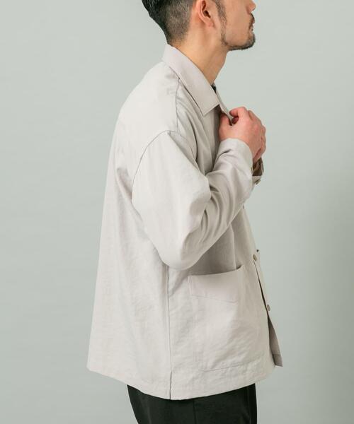 URBAN RESEARCH ROSSO MEN（アーバンリサーチロッソメン）の「『セットアップ対応』『防シワ/速乾』ドライイージーシャツジャケット（その他アウター・メンズ・ネイビー/チャコールグレー/ブラック/ベージュ系その他・LARGE/MEDIUM）」の12枚目の写真