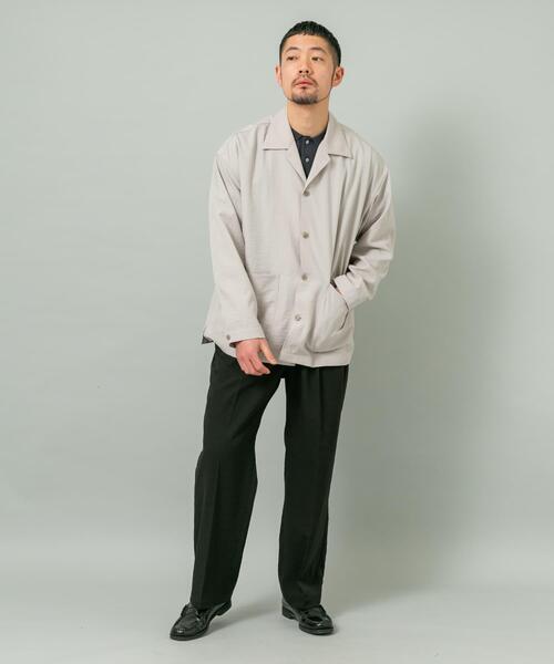 URBAN RESEARCH ROSSO MEN（アーバンリサーチロッソメン）の「『セットアップ対応』『防シワ/速乾』ドライイージーシャツジャケット（その他アウター・メンズ・ネイビー/チャコールグレー/ブラック/ベージュ系その他・LARGE/MEDIUM）」の14枚目の写真