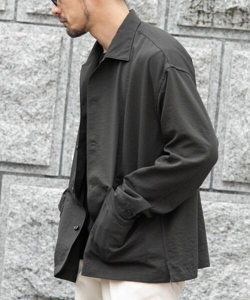 URBAN RESEARCH ROSSO MEN（アーバンリサーチロッソメン）の「『セットアップ対応』『防シワ/速乾』ドライイージーシャツジャケット（その他アウター・メンズ・ネイビー/チャコールグレー/ブラック/ベージュ系その他・LARGE/MEDIUM）」の18枚目の写真