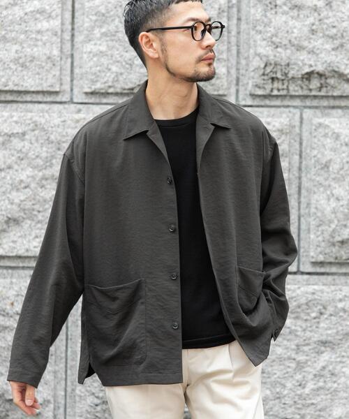 URBAN RESEARCH ROSSO MEN（アーバンリサーチロッソメン）の「『セットアップ対応』『防シワ/速乾』ドライイージーシャツジャケット（その他アウター・メンズ・ネイビー/チャコールグレー/ブラック/ベージュ系その他・LARGE/MEDIUM）」の19枚目の写真