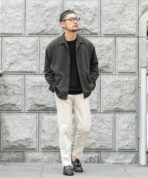 URBAN RESEARCH ROSSO MEN（アーバンリサーチロッソメン）の「『セットアップ対応』『防シワ/速乾』ドライイージーシャツジャケット（その他アウター・メンズ・ネイビー/チャコールグレー/ブラック/ベージュ系その他・LARGE/MEDIUM）」の20枚目の写真