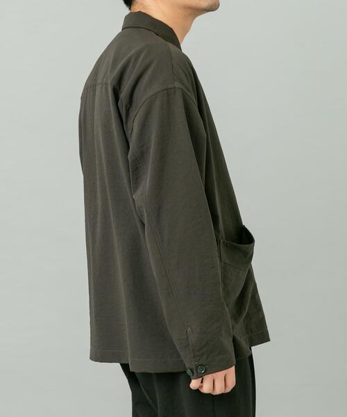 URBAN RESEARCH ROSSO MEN(アーバンリサーチロッソメン)の「『セットアップ対応』『防シワ/速乾』ドライイージーシャツジャケット(その他アウター・メンズ・ネイビー/チャコールグレー/ブラック/ベージュ系その他・LARGE/MEDIUM)」の10枚目の写真