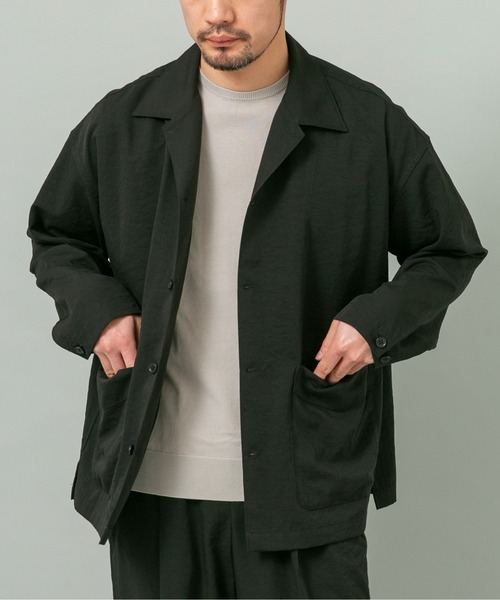 URBAN RESEARCH ROSSO MEN(アーバンリサーチロッソメン)の「『セットアップ対応』ドライイージーシャツジャケット(その他アウター・メンズ・ネイビー/チャコールグレー/ブラック/ベージュ系その他・LARGE/MEDIUM)」の5枚目の写真