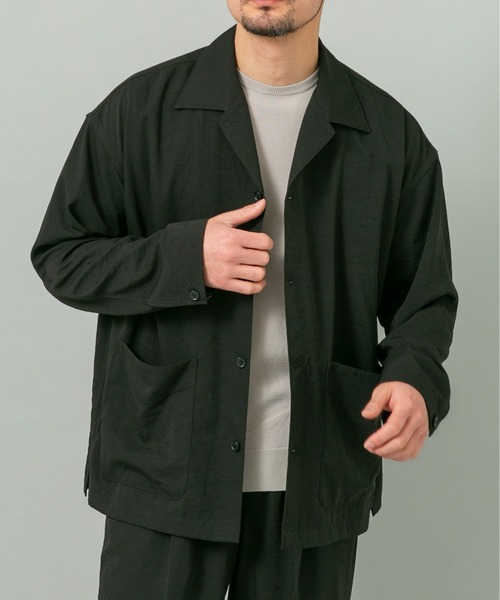 URBAN RESEARCH ROSSO MEN(アーバンリサーチロッソメン)の「『セットアップ対応』ドライイージーシャツジャケット(その他アウター・メンズ・ネイビー/チャコールグレー/ブラック/ベージュ系その他・LARGE/MEDIUM)」の7枚目の写真