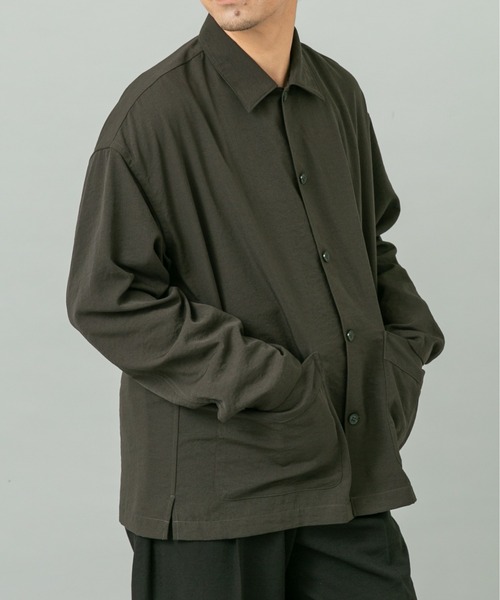 URBAN RESEARCH ROSSO MEN(アーバンリサーチロッソメン)の「『セットアップ対応』ドライイージーシャツジャケット(その他アウター・メンズ・ネイビー/チャコールグレー/ブラック/ベージュ系その他・LARGE/MEDIUM)」の12枚目の写真