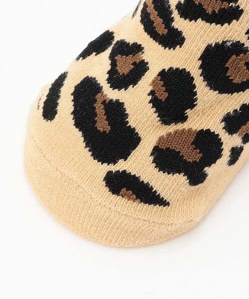 X-girl Stages（エックスガールステージス）の「レオパードベビーソックス（ベビーシューズ/ベビーソックス・キッズ・ベージュ・F）」の5枚目の写真