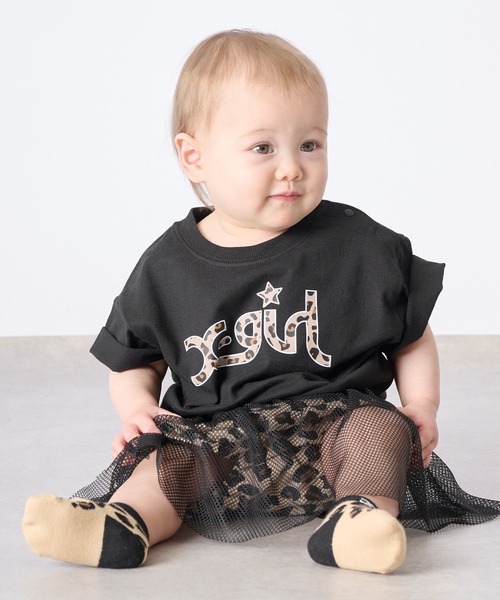 X-girl Stages（エックスガールステージス）の「レオパードベビーソックス（ベビーシューズ/ベビーソックス・キッズ・ベージュ・F）」の7枚目の写真