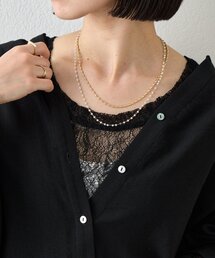 パールボールチェーンネックレス