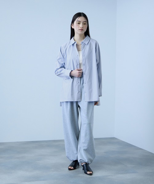 VICKY(ビッキー)の「コーマコットンバックフレアシャツ≪手洗い可能≫(シャツ/ブラウス・レディース・オフホワイト/サックスブルー/ホワイト系その他・M)」の9枚目の写真