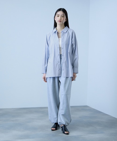 VICKY(ビッキー)の「コーマコットンバックフレアシャツ≪手洗い可能≫(シャツ/ブラウス・レディース・オフホワイト/サックスブルー/ホワイト系その他・M)」の10枚目の写真