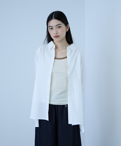 VICKY(ビッキー)の「コーマコットンバックフレアシャツ≪手洗い可能≫(シャツ/ブラウス・レディース・オフホワイト/サックスブルー/ホワイト系その他・M)」の11枚目の写真