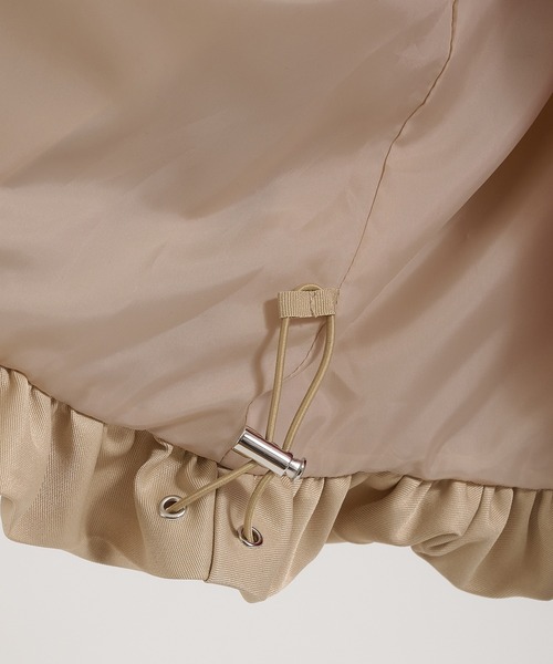 Perushu(ペルーシュ)の「Double Zip Balloon Faux Leather Collar Blouson/ダブルジップバルーンフェイクレザーカラーブルゾン(ブルゾン・レディース・ネイビー/ベージュ/ブラック・SMALL/MEDIUM)」の6枚目の写真