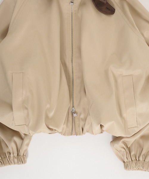 Perushu(ペルーシュ)の「Double Zip Balloon Faux Leather Collar Blouson/ダブルジップバルーンフェイクレザーカラーブルゾン(ブルゾン・レディース・ネイビー/ベージュ/ブラック・SMALL/MEDIUM)」の14枚目の写真