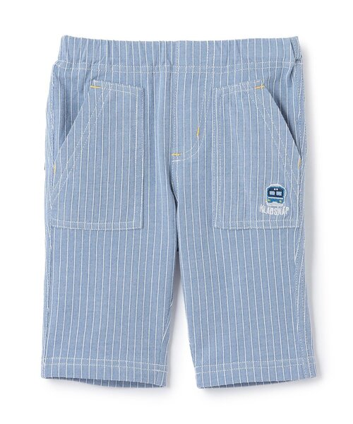 kladskap(クレードスコープ)の「電車ストライプ6分丈パンツ(その他パンツ・キッズ・トップグレー/サックスブルー・90cm/110cm/100cm/120cm/130cm)」の1枚目の写真