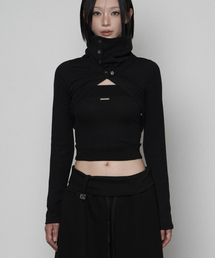 Polar Open Bolero Top Set (BLACK)