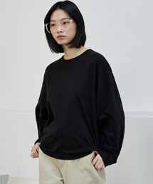 5115 クロップオーバーサイズTシャツ (ブラック)